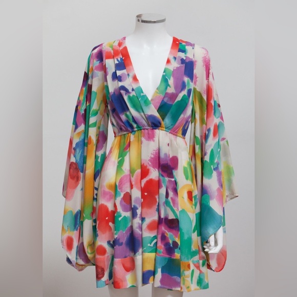 H&M Limited Edition Garden Collection Kimono Dress sz 2 - Picture 6 of 7